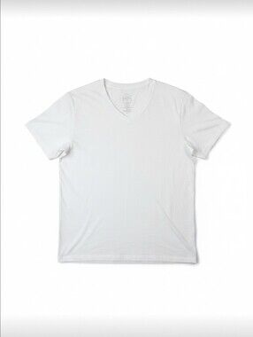True Classic Tees Men's XXL White Short Sleeve V-Neck Graphic Blank T-Shirt